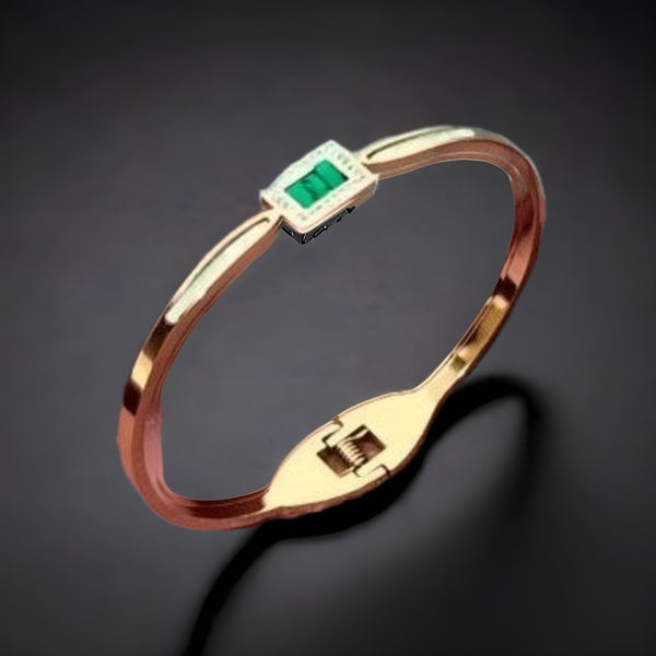 Celestraa Square Charm Bracelet – 18K Plated, Romantic Jewelry