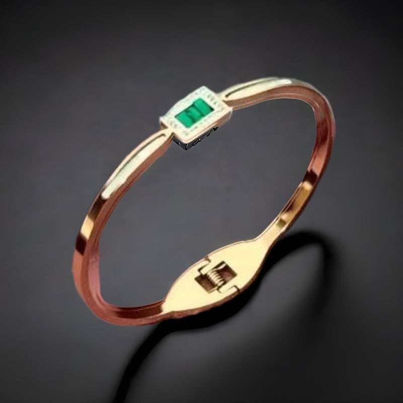 Celestraa Square Charm Bracelet – 18K Plated, Romantic Jewelry