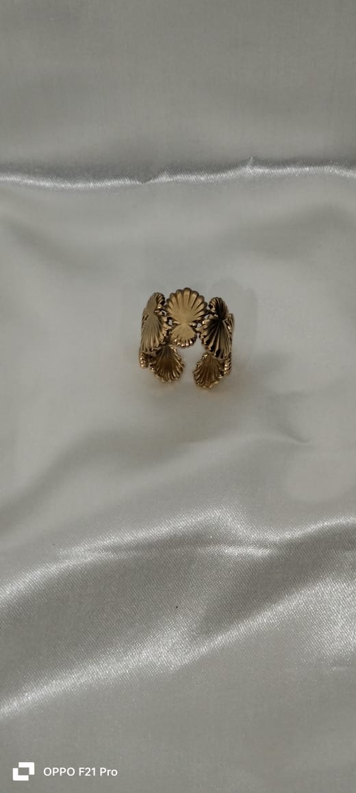 Ocean shell patten ring