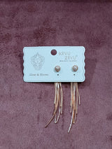 Crystal & Alloy Drop Earrings