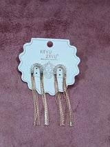 Ananya White Dimond Hoop Earrings