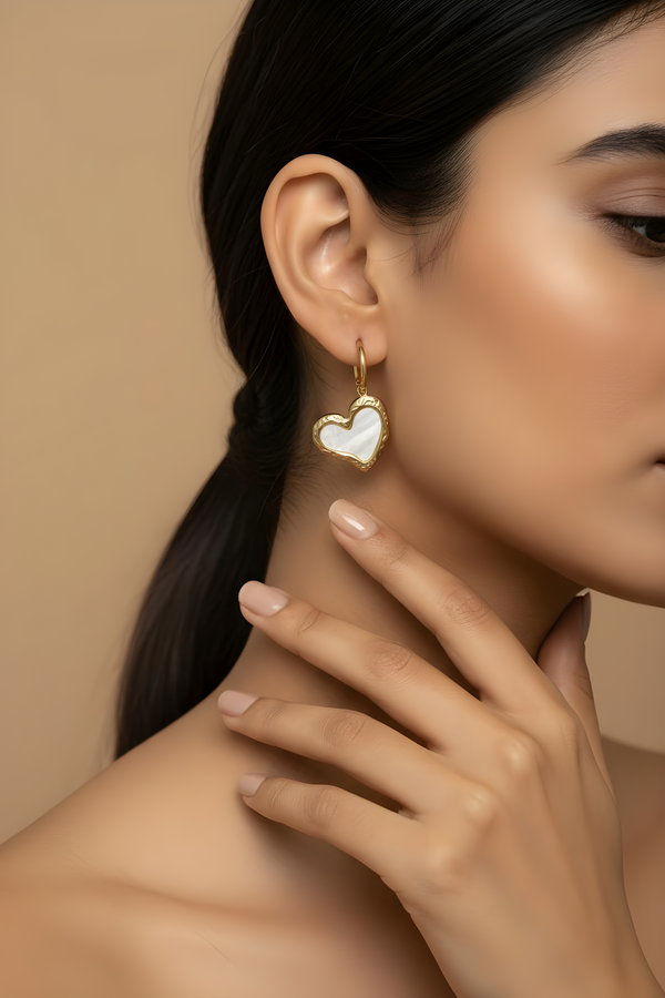 Rose Gold Plated Heart Earrings for Women – Romantic Gift