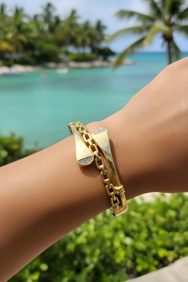 Celestraa Designer Stone-Studded Bracelet for Parties
