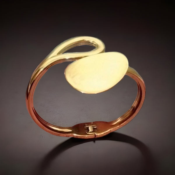 Celestraa Textured Gold Bracelet – 18K Plated, Tarnish Free