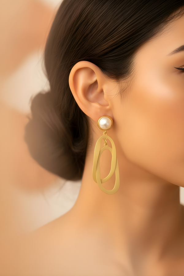 18K Gold Plated Anti-Tarnish Hoop Earrings for Women
