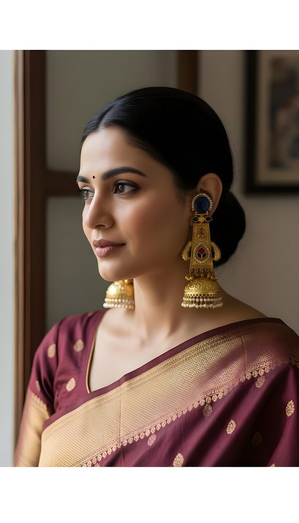 Meenakari Kashmiri Jhumka | Traditional with a Twist