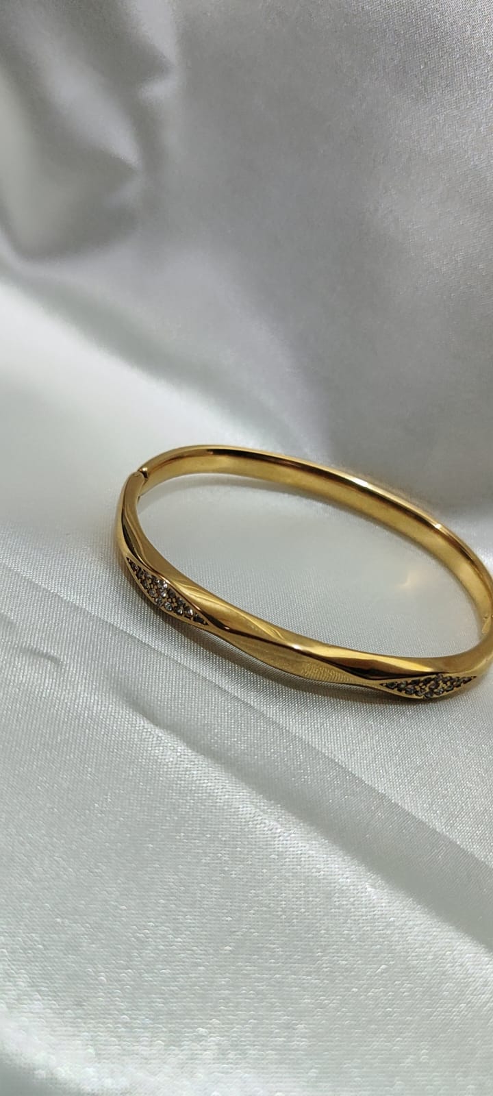 Celeste gold Kada bracelet