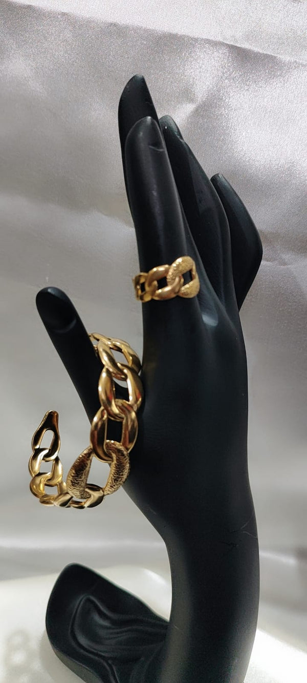 Starlight Spark Kada bracelet with ring