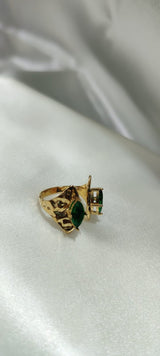 Green Kundan Ring