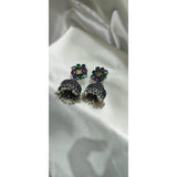 Navratri Special Oxidised  Multi colour  Jhumka Earrings for Women & Girls | Garba & Dandiya Jewellery