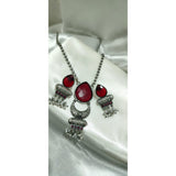 Vintage Oxidised Red  Pendant Set for Ethnic Functions