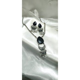 Vintage Oxidised Black  Pendant Set for Ethnic Functions