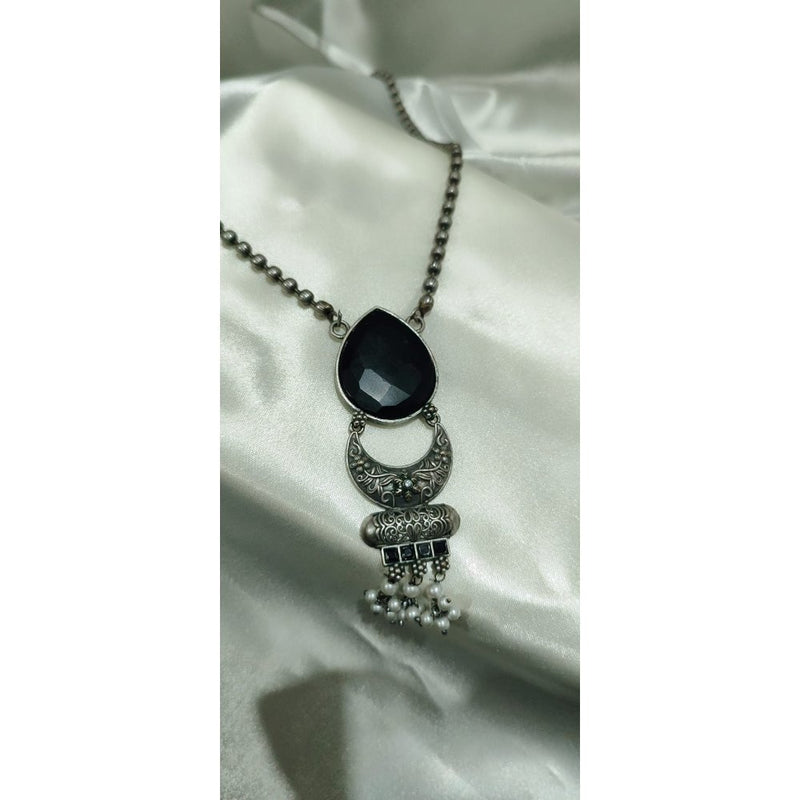 Vintage Oxidised Black  Pendant Set for Ethnic Functions