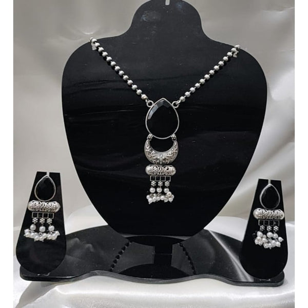 Vintage Oxidised Black  Pendant Set for Ethnic Functions
