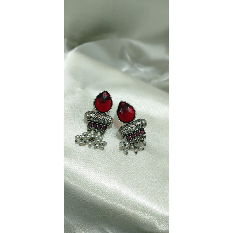 Vintage Oxidised Red  Pendant Set for Ethnic Functions
