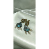 Stylish Choker Style Ocean blue  Pendant Set for Evening Party
