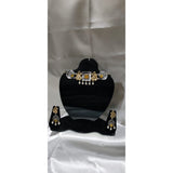 Stylish Choker Desert Yellow blue  Pendant Set for Evening Party