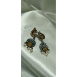 Stylish Choker Desert Yellow blue  Pendant Set for Evening Party