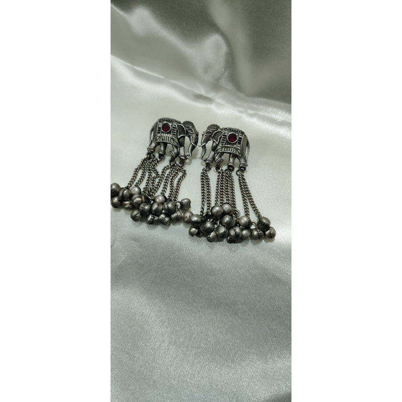 Antique Elephant yellow  Pendant Set for Traditional Saree Look