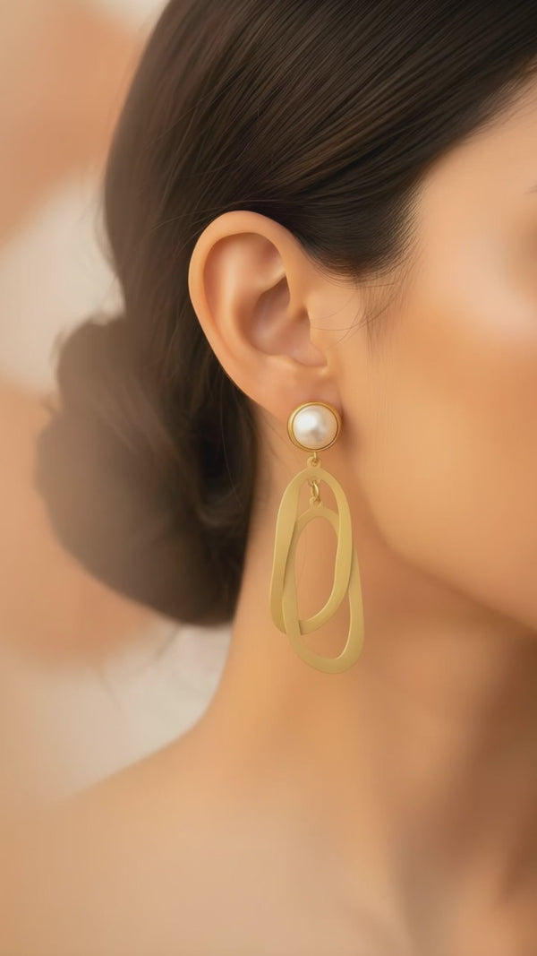 18K Gold Plated Anti-Tarnish Hoop Earrings for Women
