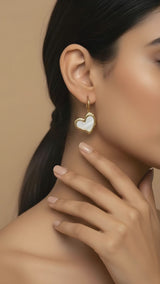 Rose Gold Plated Heart Earrings for Women – Romantic Gift